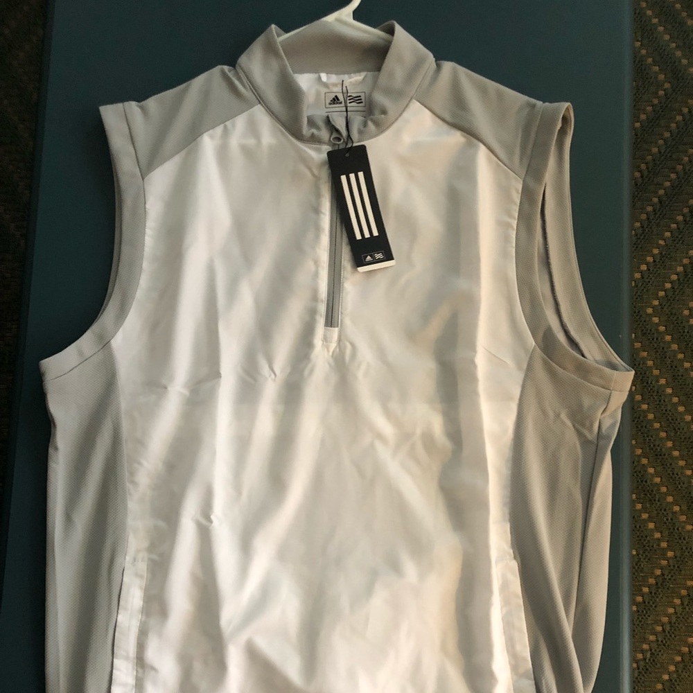 Adidas Adiclub Wind Vest Mens - White - SZ MED